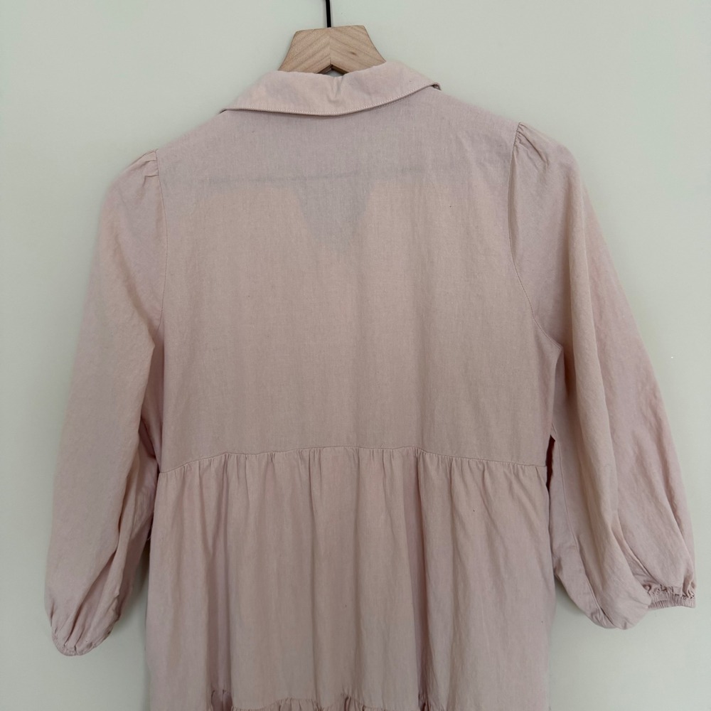 Pomander Place Tuckernuck Mabel Cotton Tiered Maxi Dress in Sandstone M Pockets - Picture 8 of 12